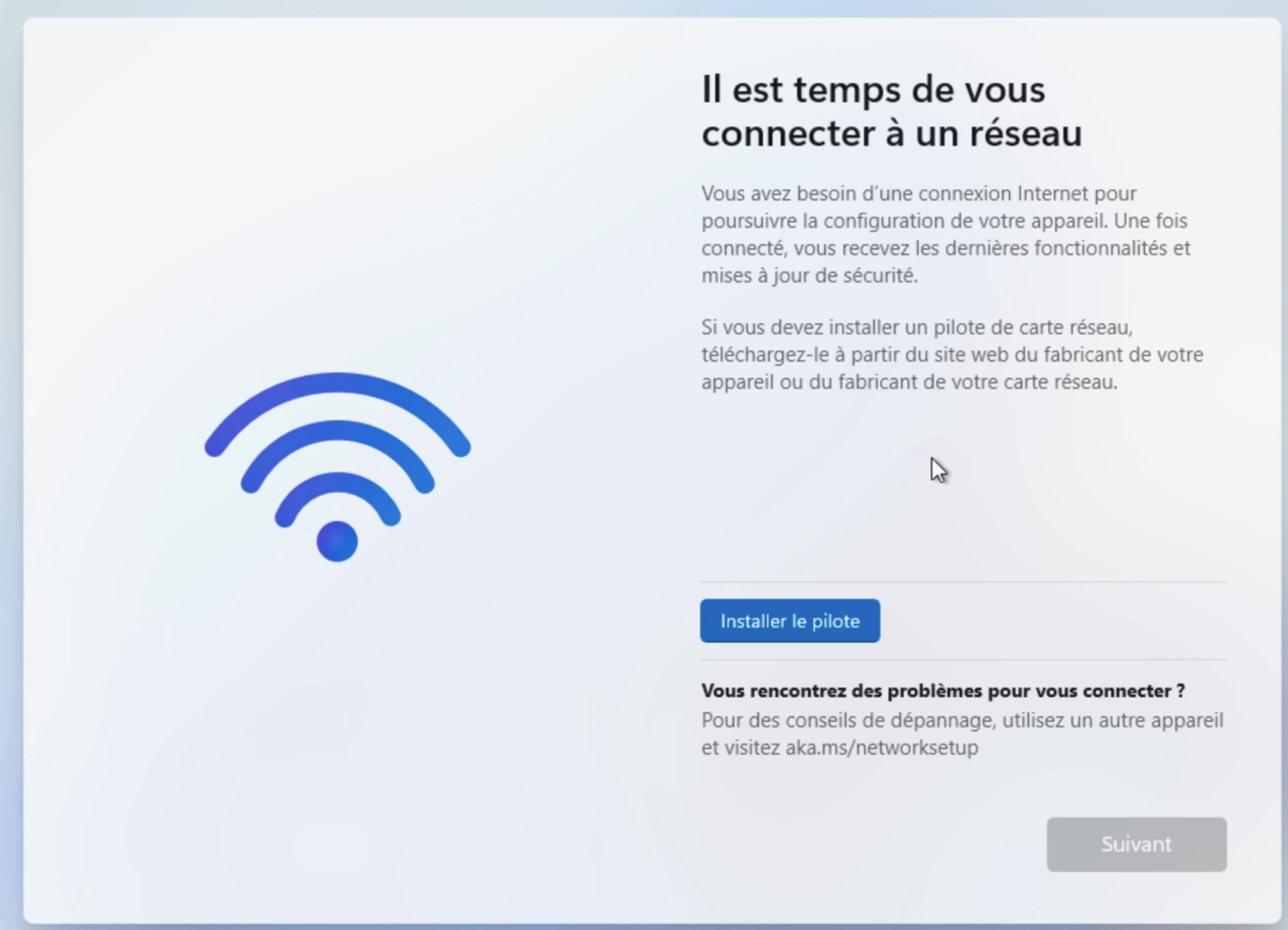 Windows 11 by pass network réseau